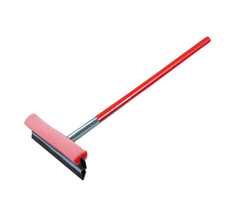 Handy car/ window squeegee with tall handle